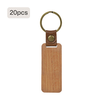 Blank Rectangular Walnut Keychain (10pcs / 20pcs)