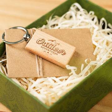 Blank Rectangular Wooden Keychain (20pcs / 40pcs)