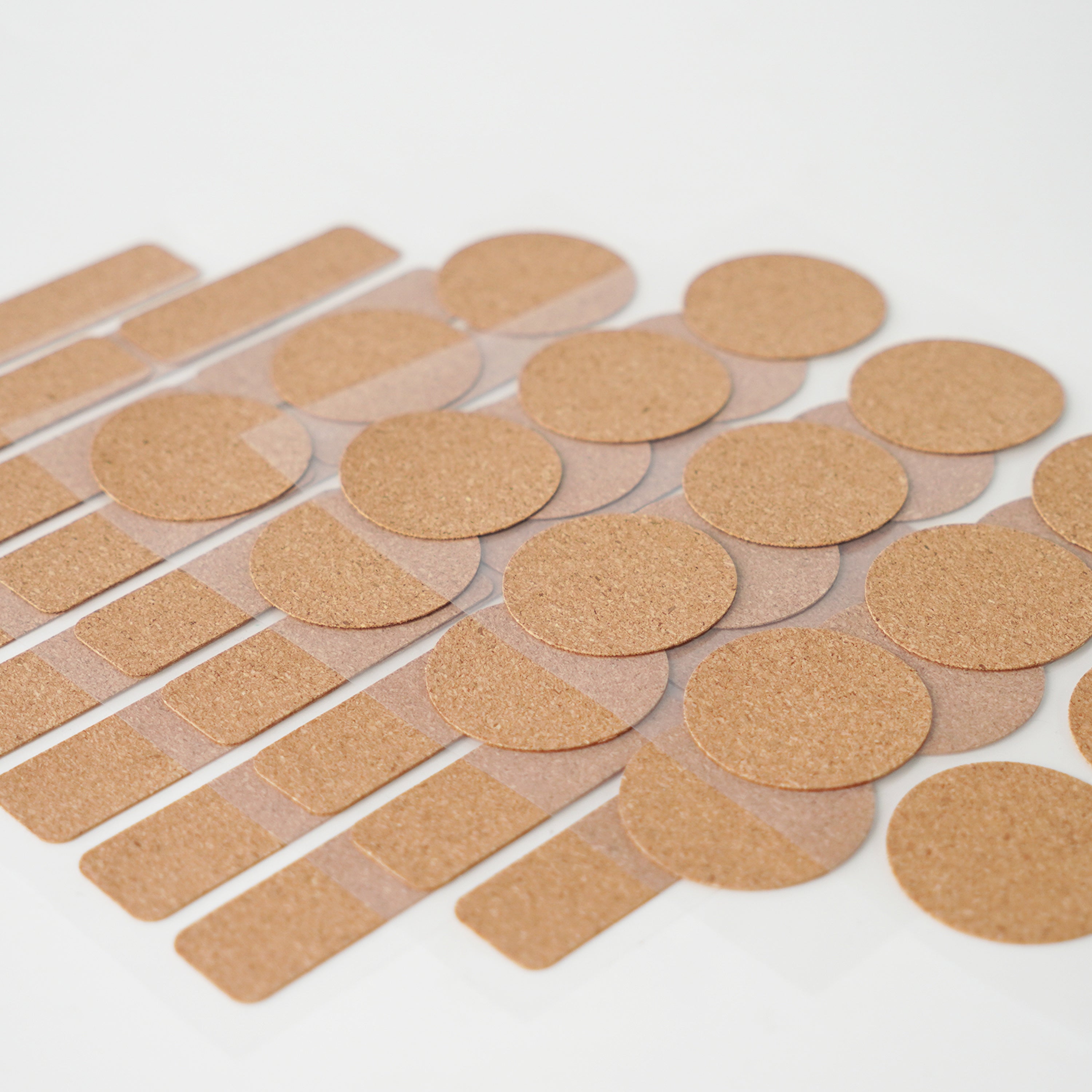 Round Corkwood Label Stickers (120 pcs)