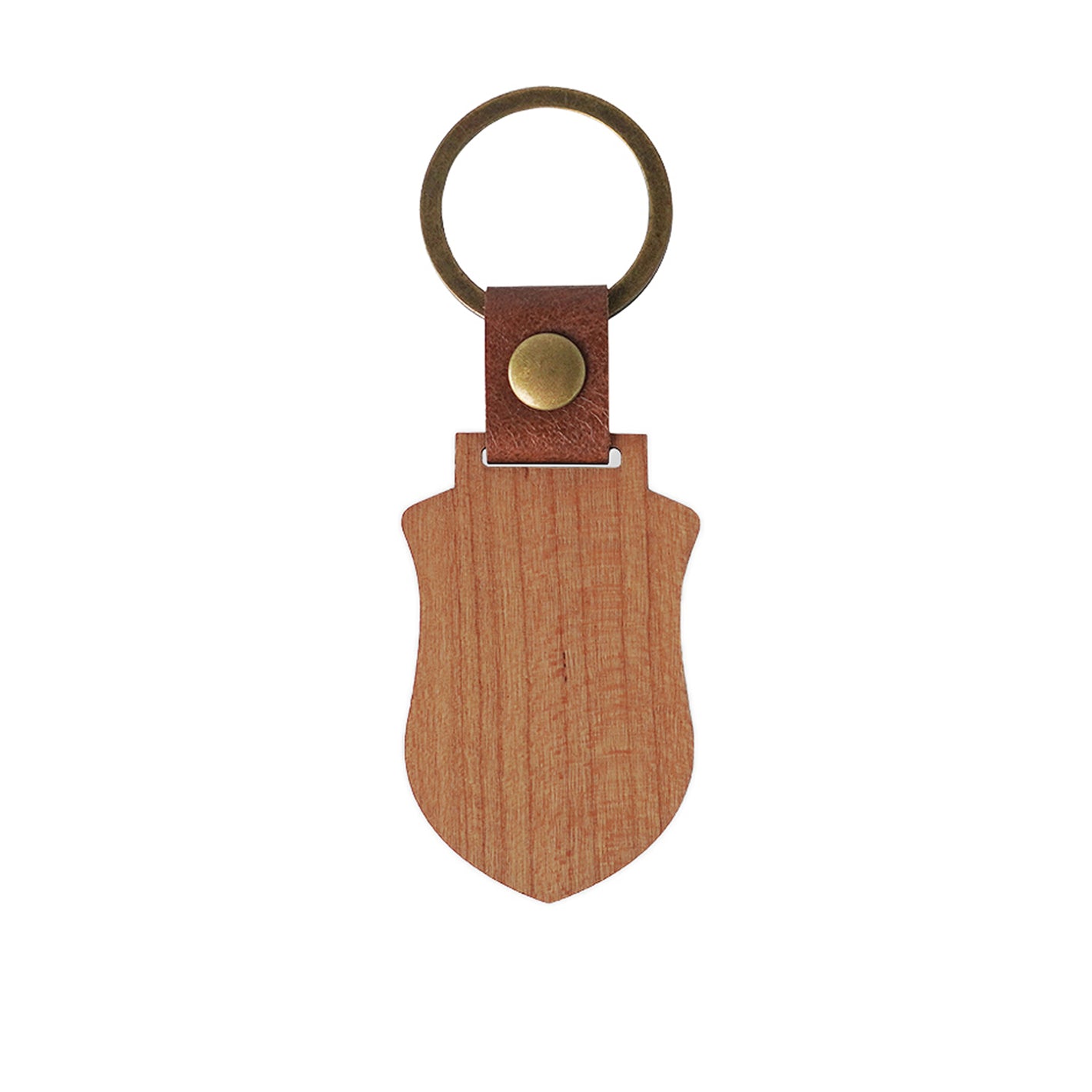 Blank Shield-shaped Wooden Keychains (10pcs / 20pcs)
