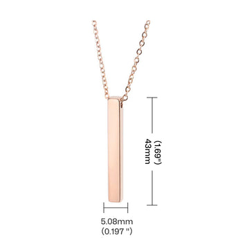 Stainless Steel Vertical Bar Necklace (10pcs)
