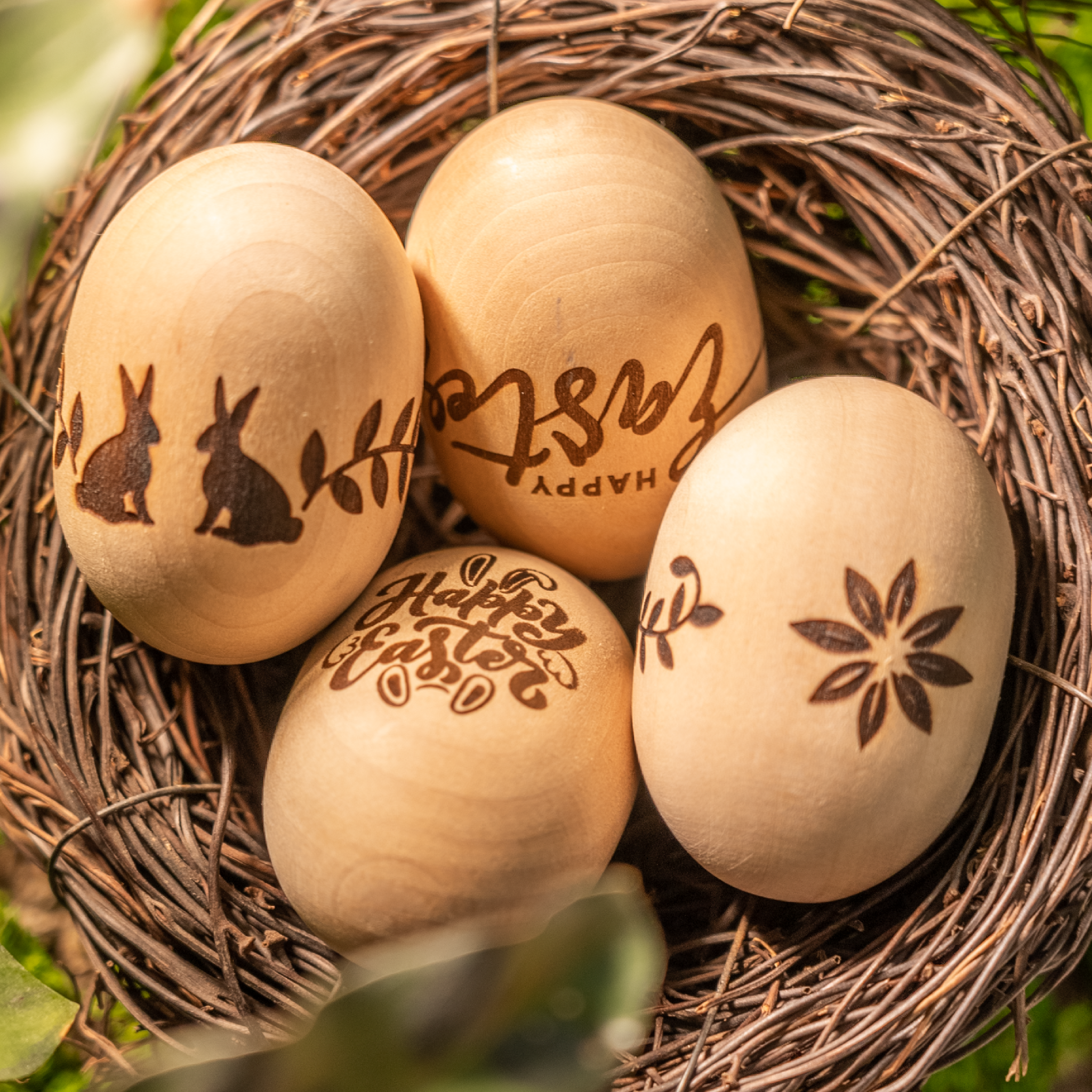 Wooden Easter Eggs (6pcs)