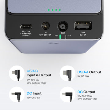 laserpecker powerpack plus portable power bank with usbc and dc output ports.


