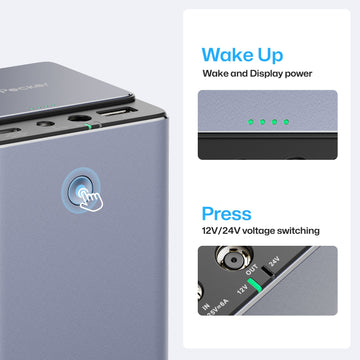 laserpecker powerpack plus with voltage switching and wake to display power.