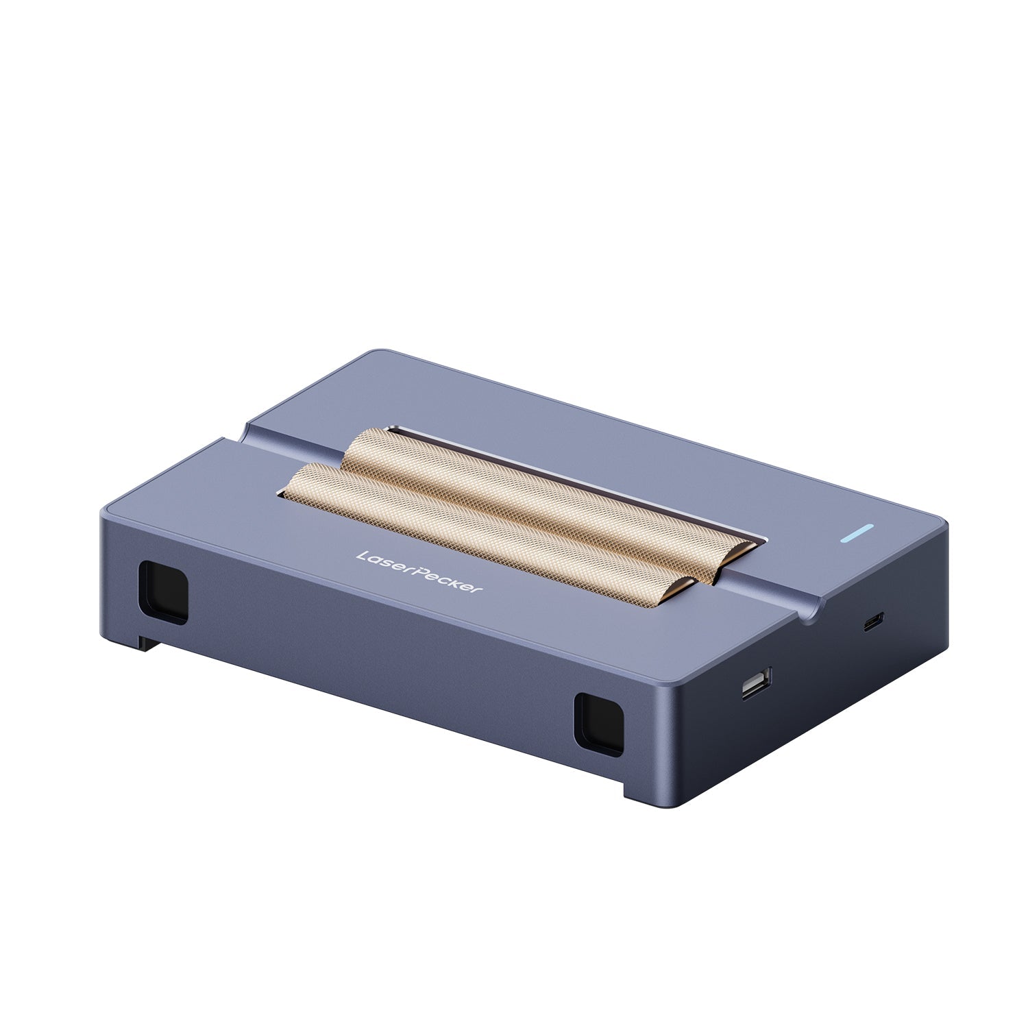 laserpecker versatile electric roller holding pen blanks for cylindrical laser engraving.
