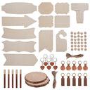 Wooden Laser Material Package Material Kit (190 pcs)