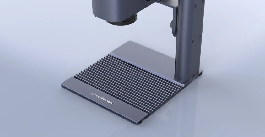 LP2 Plus ridged base plate reduces laser burn marks and back-reflection for cleaner cutting results on various materials.