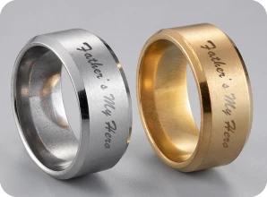 LaserPecker LP2 Plus with rotary extension engraving metal ring inner and outer surface, perfect for jewelry personalization with 4K precision and 360° rotation.