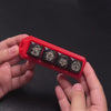 Finished 3D printed one piece key switch fidget with personalized graphics engraved via LaserPecker LP4